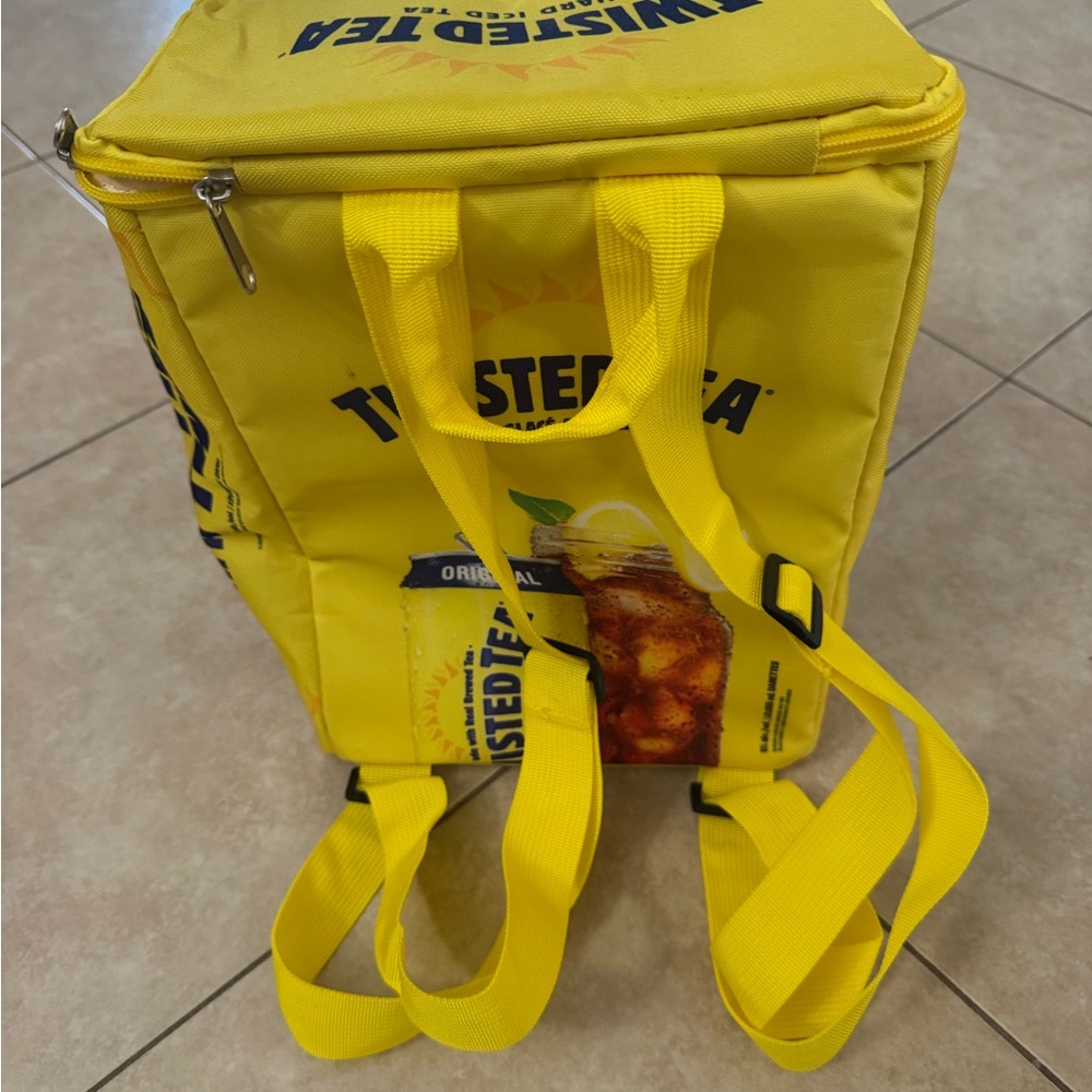 Twisted Tea Yellow Cooler Backpack